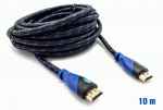 Cable HDMI mallat v.1.4 m/m 28AWG blau/negre 10m BIWOND 800943
