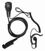 KOMUNICA PWR-23-STP-9000 Micro-Auricular pinganillo cable rizado con orejera para Sepura STP-9000, SC20 y SC21