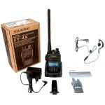 Yaesu FT-4XE walkie talkie bibanda VHF / UHF amb receptor de ràdio FM comercial + pinganillo de regal