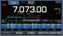 Icom IC-7300 Spectrum & cascade example