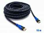 Cable HDMI mallat v.1.4 m/m 26AWG blau/negre 15m BIWOND 800944
