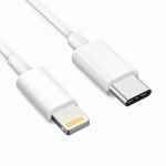 Cable tipo c a lightning carga rápida 2.1v 1m blanco BIWOND L8PIN01