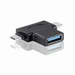 Adaptador USB 3.0 femella a micro USB + tipus c BIWOND U017