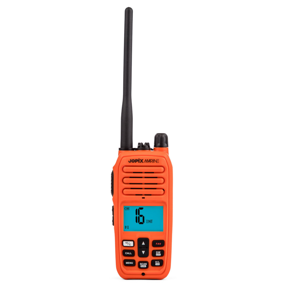 Jopix Marine 616P Orange walkie homologado para nautica flotante, normas IP67