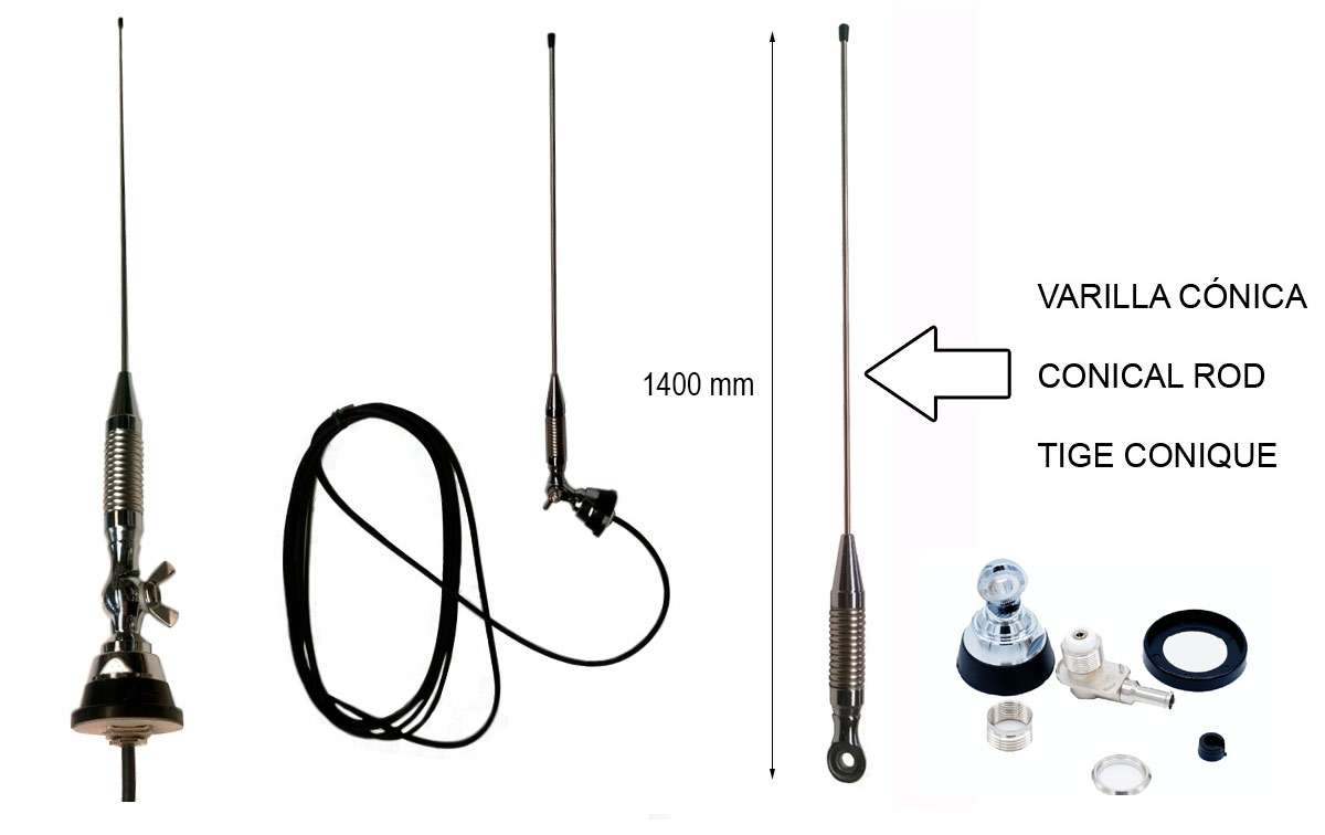 Sirio MGA-55-550 S Antena mvil tipo palometa - ajustable entre 55 y 555 MHz