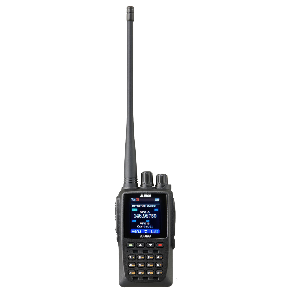 Alinco DJ-MD5 walkie portàtil bibanda digital DMR i analògic per radioafició amb GPS incorporat