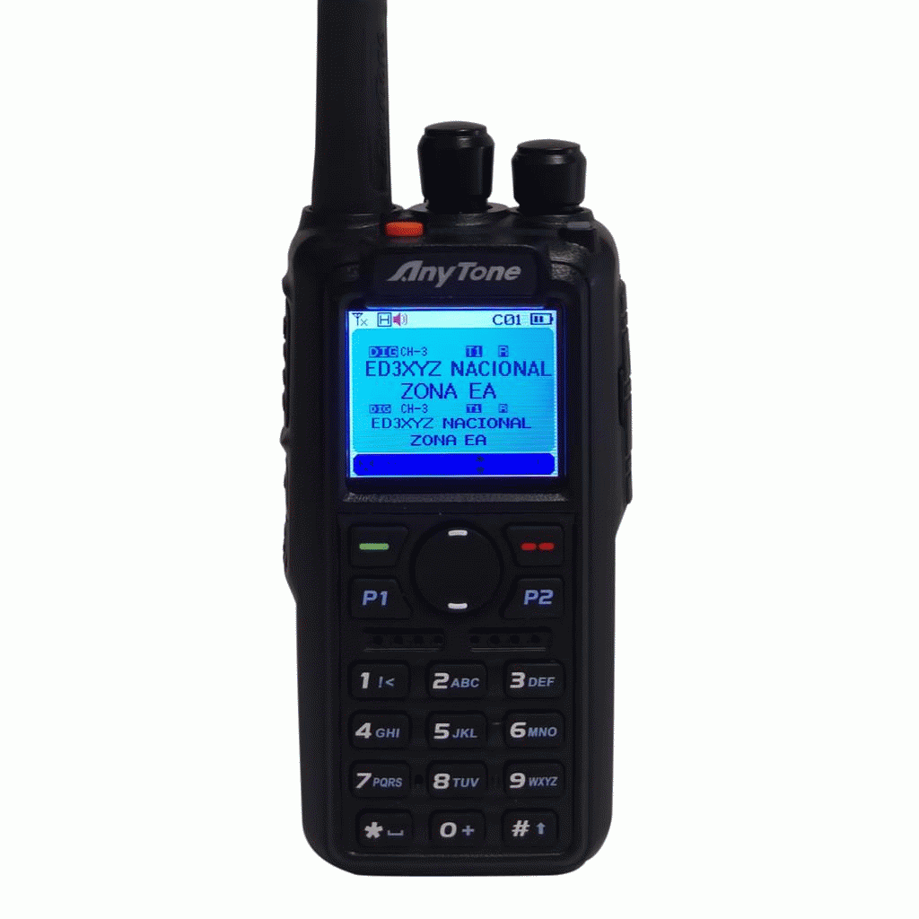 Anytone AT-D868UV walkie portàtil DMR per radioafició 144 / 430 MHz amb GPS incorporat