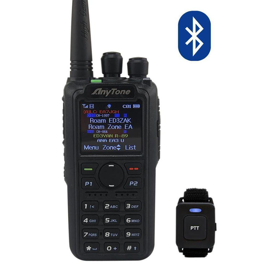 Anytone AT-D878UV-II PLUS - Nueva versión - Walkie digital DMR y analógico bibanda VHF UHF con bluetooth