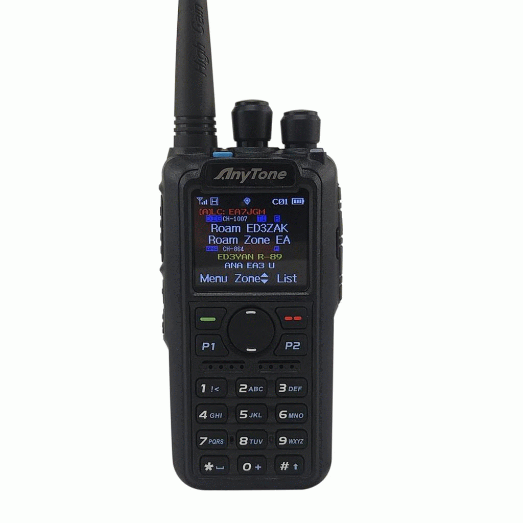 Anytone AT-D878UV Walkie porttil DMR para radioaficionados 144 / 430 MHz 7W VHF 6W UHF. Con GPS