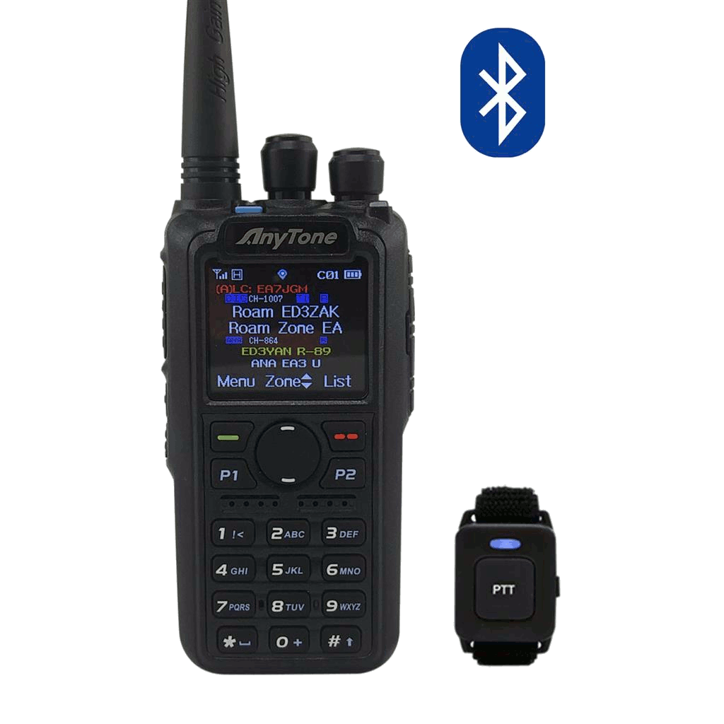 Anytone AT-D878UV PLUS Walkie digital DMR y analgico bibanda VHF UHF con bluetooth