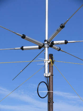 Detalle radiales antena Diamond CP-6SR