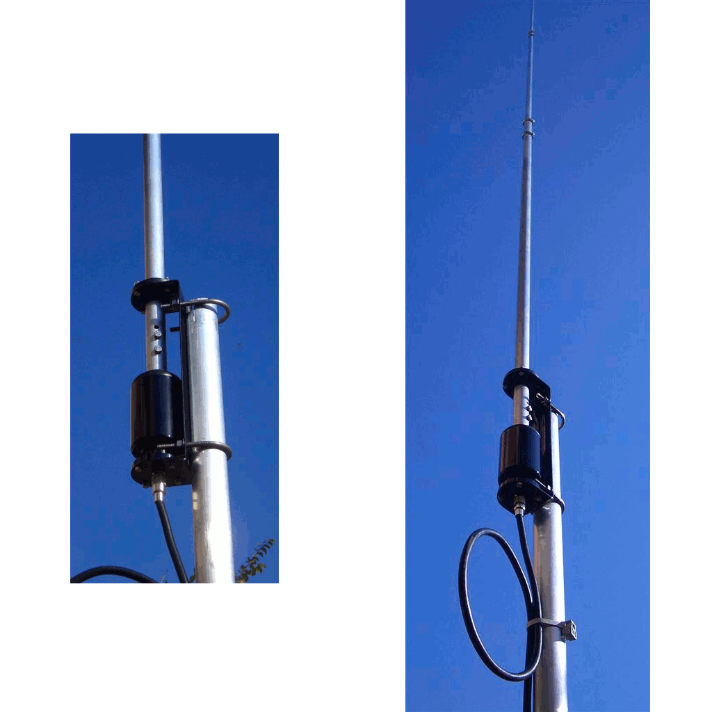 D-Original OUT-250-B Antena vertical en alumini de 3.5 a 57 MHz alada 7.13 m