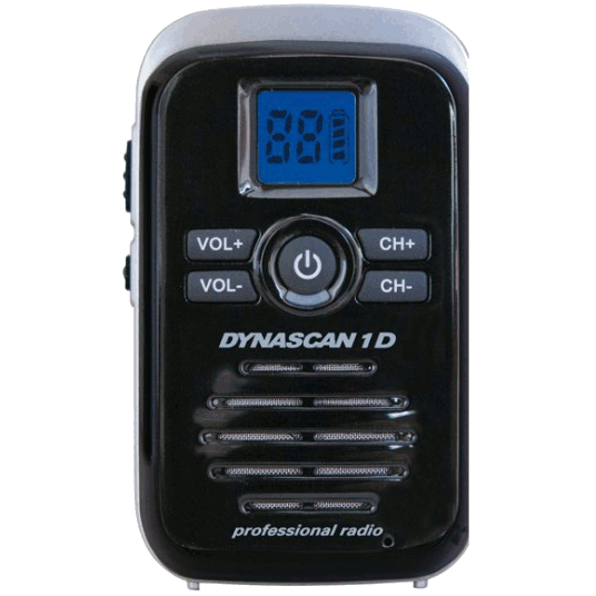 Dynascan 1D Black walkies PMR446 d's lliure, sense llicncia