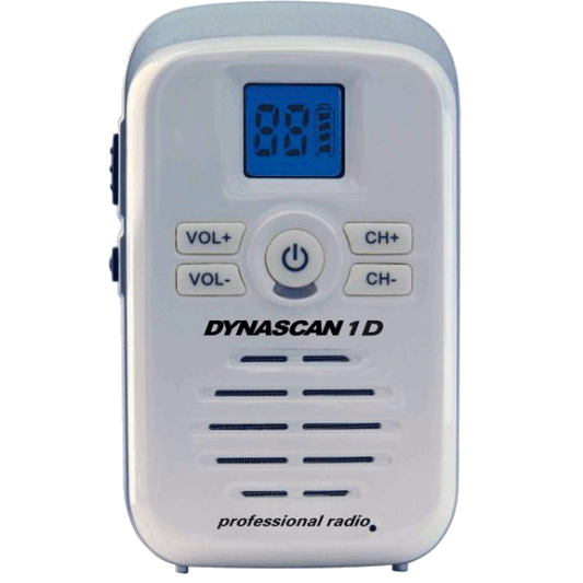 Dynascan 1D White walkie PMR446 de uso libre, sin licencia