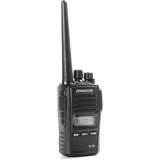 Dynascan R-58 Walkie profesional PMR-446 uso libre, sin licencia. Display alfanumrico