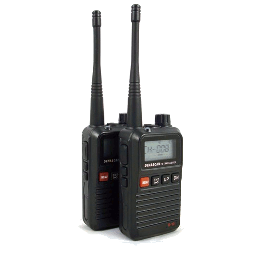 Dynascan R10 pack 2 walkies+maletín+auriculares de uso libre normas PMR446
