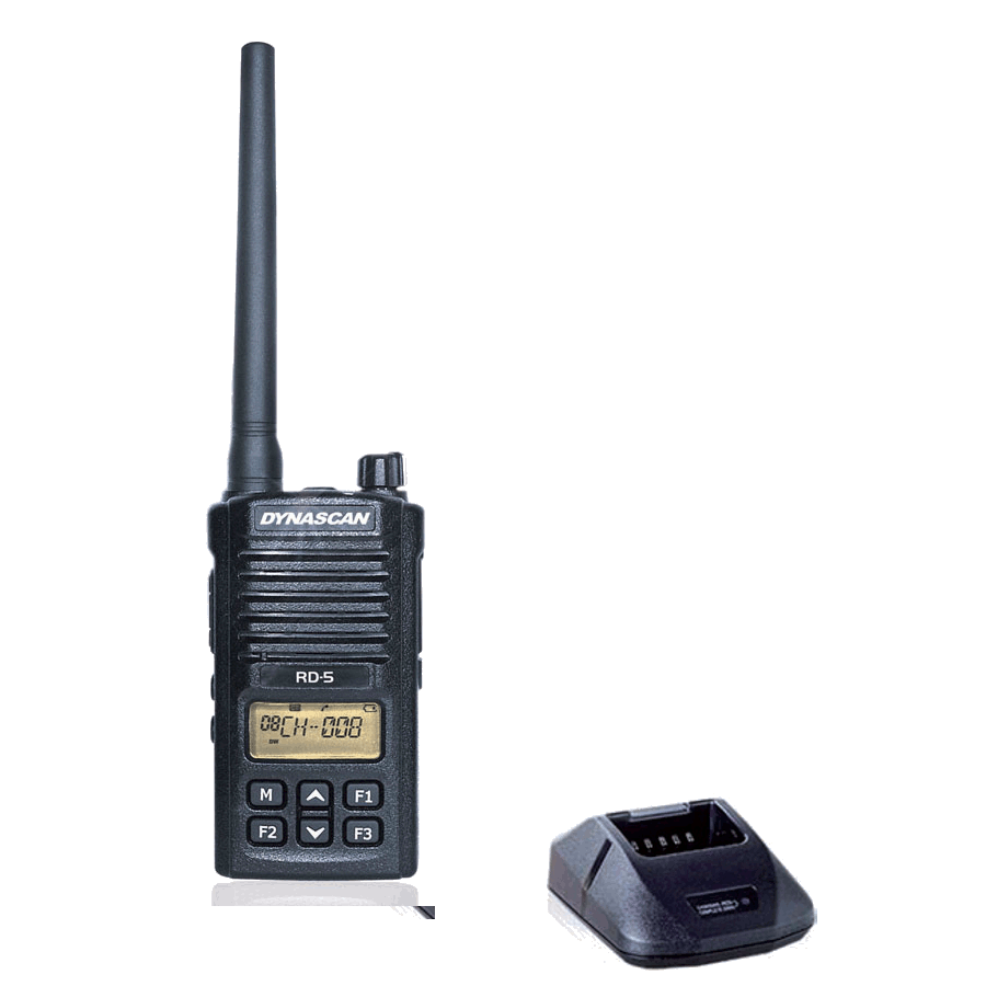 Dynascan RD-5 walkie PMR-446 d's lliure, sense llicncia. Display alfanumrico