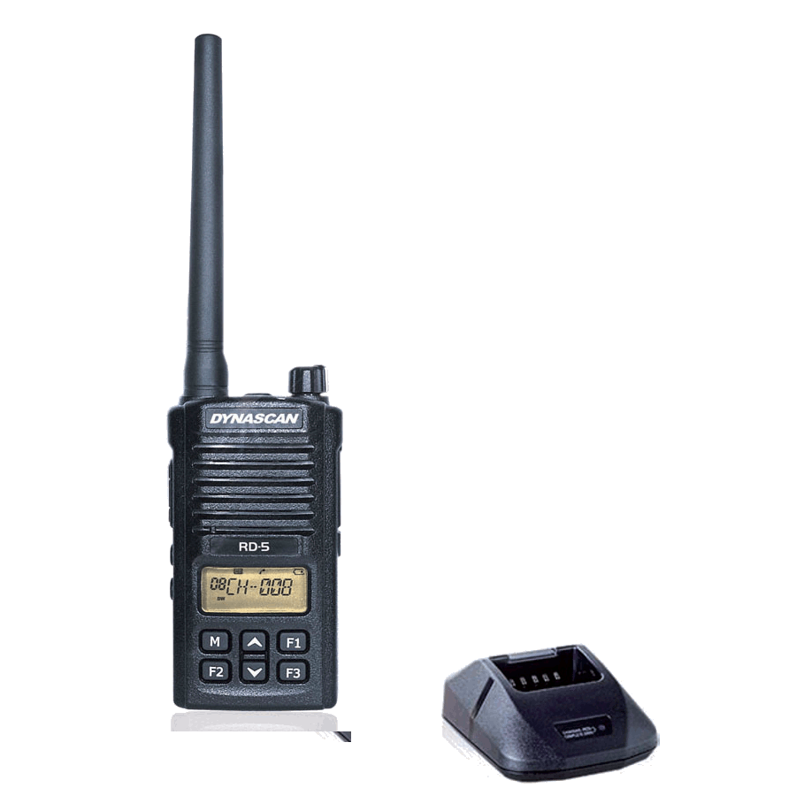 Dynascan RD-5 Walkie PMR-446 uso libre, sin licencia. Display alfanumérico