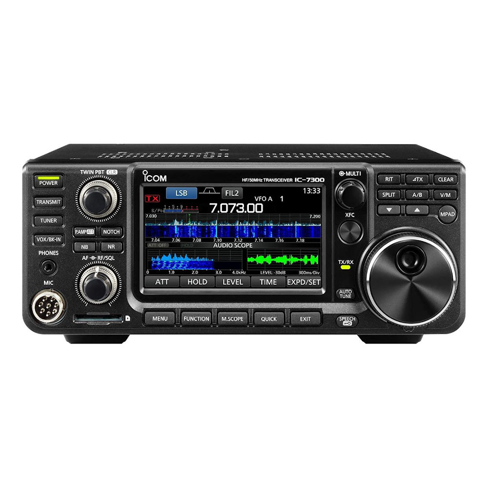 Icom IC-7300 emissora HF + 50 MHz + 70 MHz per radioafici