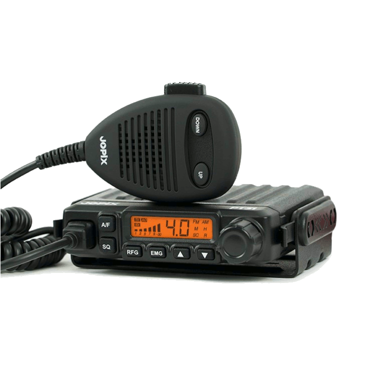 Jopix PT31. Emisora móvil CB-27 AM-FM multinormas multifunción de dimensiones reducidas