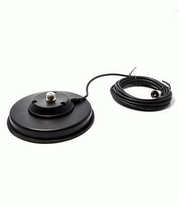 Komunica BK-1800 base magntica para antenas con conector PL, de 160 mm