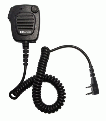 Komunica PWR-7002 Micro-altaveu resistent a l'aigua IP54 amb control de volum per walkies Kenwood, Team, Dynascan...