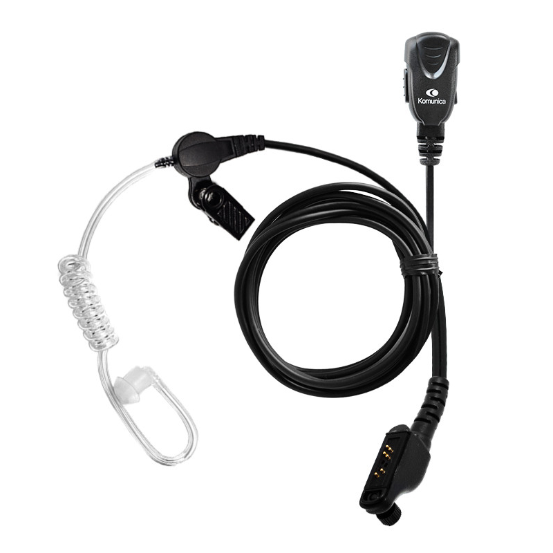 Komunica PWR-TUB-ICF30  Microauricular pinganillo con auricular tubo acstico transparente para walkies Icom IC-F30, IC-F40, IC-M87...