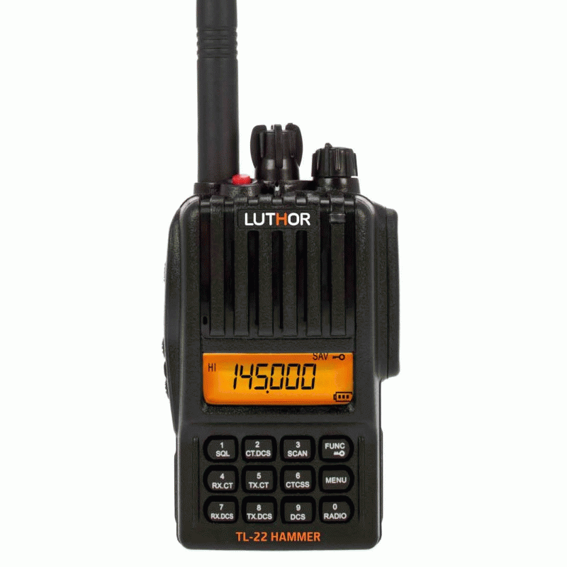 Luthor TL-22 Hammer walkie talkie banda VHF 144-146 MHz proteccin IP-65
