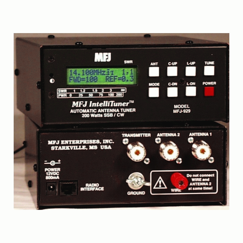 MFJ-929 acoplador automtic d'antena amb medidor SWR per HF de 1.8 a 30 MHz potncia mxima 200W