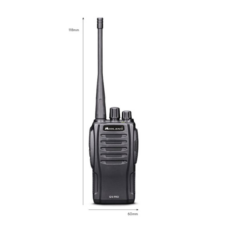 Midland G10 PRO walkie profesional PMR446 - 32 memorias