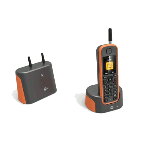 Motorola O201 Naranja - Teléfono inalámbrico DECT largo alcance