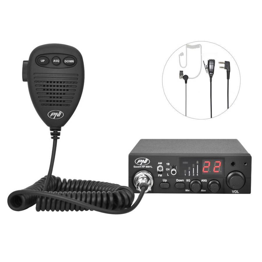 Emissora CB PNI Escort HP8001L ASQ amb auriculars i micrfon HS81