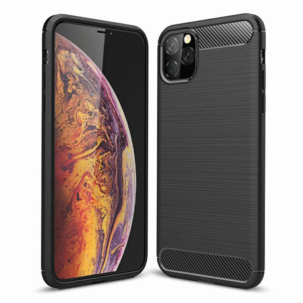 Funda IPHONE 12 pro max 6.7pulgadas fibra carbono negro 54891