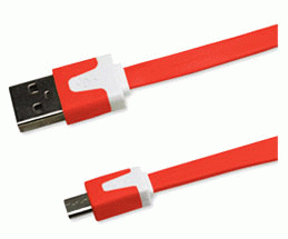Cable pla micro USB 1m vermell 51011