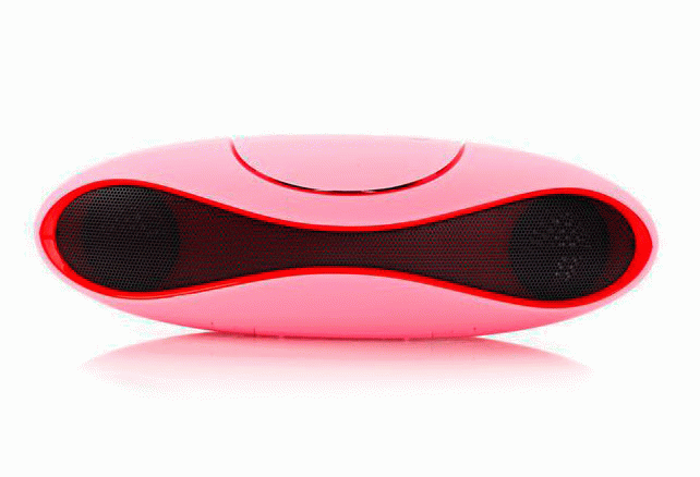 Altavoz porttil Bluetooth oval rosa 51141