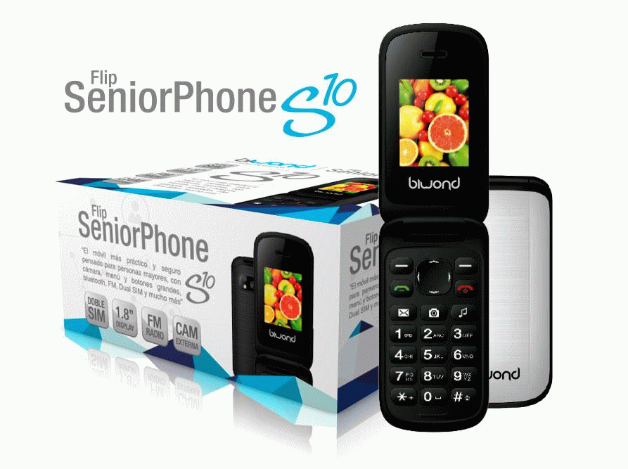 Telfono BIWOND s10 dual SIM seniorphone blanc 51619