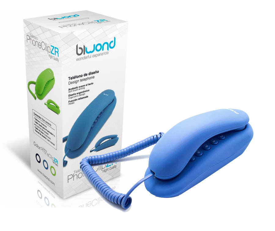 Telfono Phoneclip ZR High Quality azul BIWOND 51629