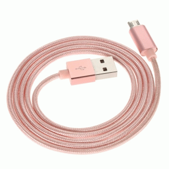 Cable USB a micro USB 5 pins (càrrega y transferencia) rosa 1m BIWOND 51936