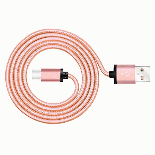 Talla patata adverbio Cable USB a tipo c (carga y transferencia) metal rosa 1m BIWOND 51938