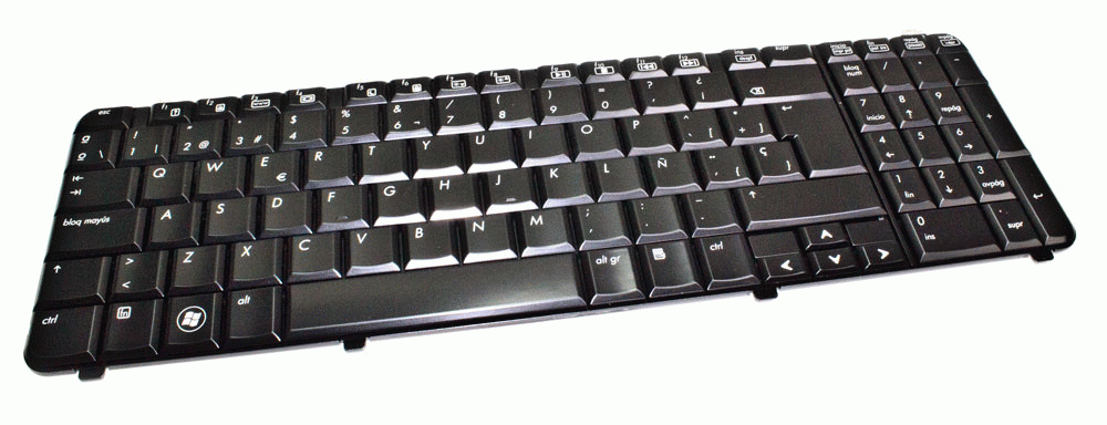Teclado de recambio para ordenador porttil HP - HP dv6-1000 negro 71068