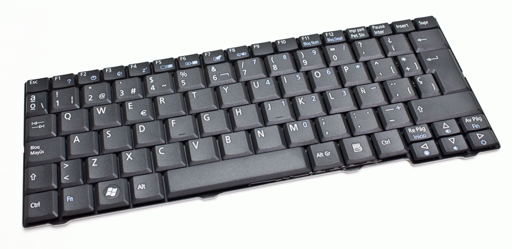 Teclado de recambio para ordenador porttil ACER - ACER ASPIRE one d150 negro 71106