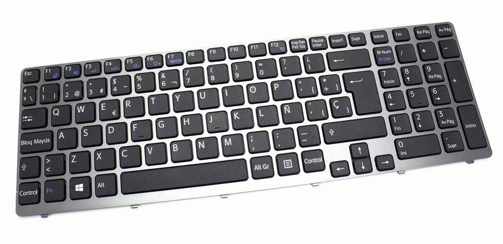 Teclado de recambio para ordenador portátil SONY - SONY sve 15 series blanco 71251