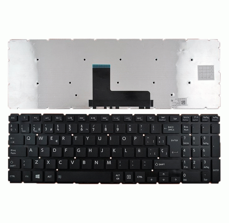 Teclado de recambio para ordenador porttil TOSHIBA - TOSHIBA l50-b negro 71396