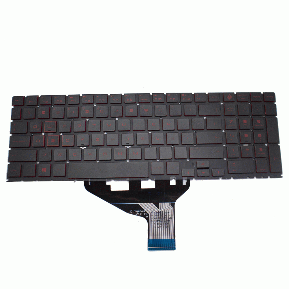 Teclado de recambio para ordenador portátil HP - HP 15-dc negro teclas rojas backlight 71797