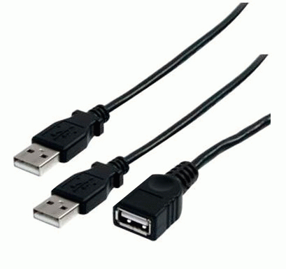 Cable USB femella a USB mascle (21cm) 800834