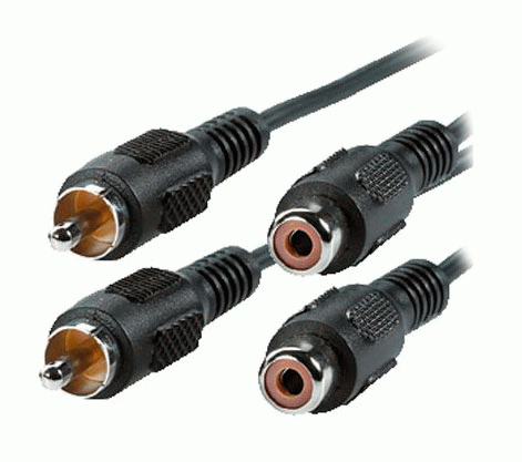 Cable 2 RCA mascle/2 RCA femella 3m BIWOND 800873