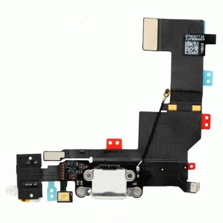 Flex conector carga+audio+microfono blanco IPHONE 5s 92604