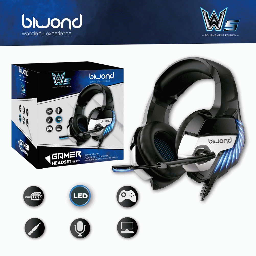 Auriculares gaming BIWOND w5 pro tournament edition BW0135