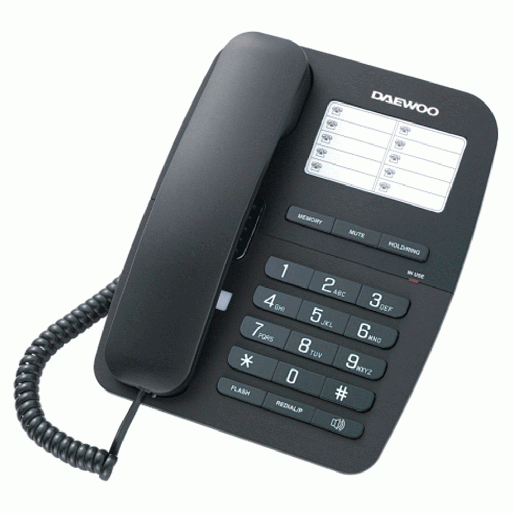 Telfono fijo fils daewoo dtc-240 mans lliures negre DW0060