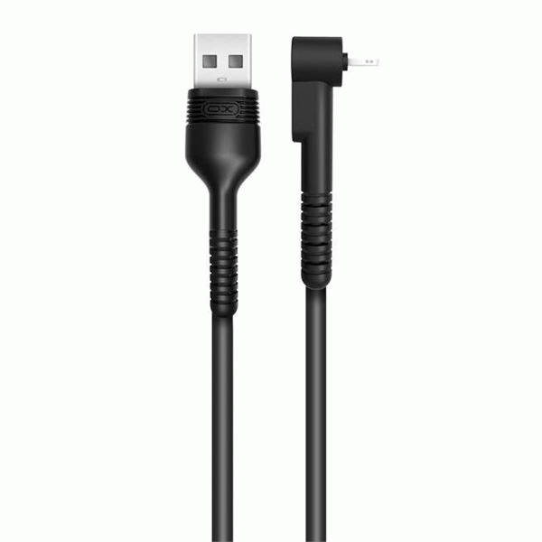 Cable nb100 anti rotura acodado lightning a USB negro 1m xo XONB100LGBK